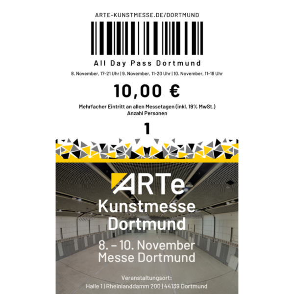 Digitale Eintrittskarte ARTe Dortmund<br>(3-Tages-Pass | 1 Person)