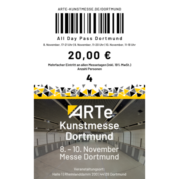 Digitale Eintrittskarte ARTe Dortmund<br>(3-Tages-Pass | 4 Personen)