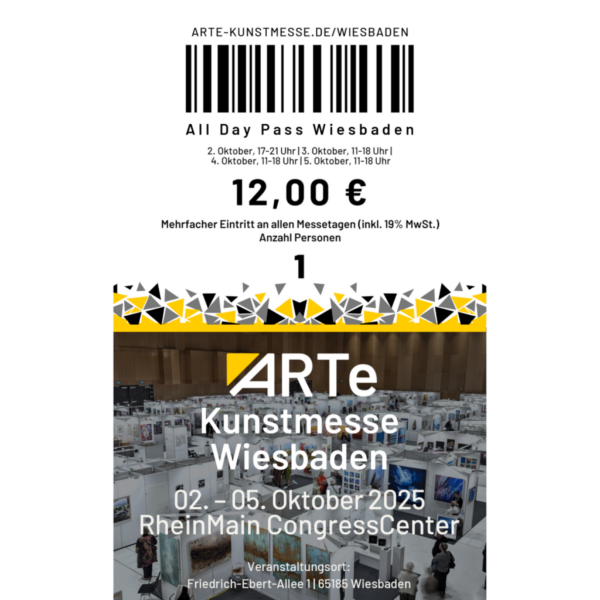 Digitale Eintrittskarte ARTe Wiesbaden<br>(4-Tages-Pass | 1 Person)