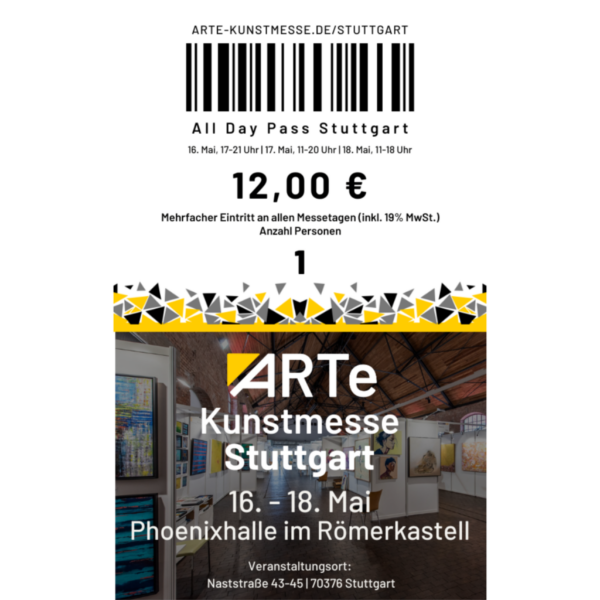 Digitale Eintrittskarte ARTe Stuttgart<br>(3-Tages-Pass | 1 Person)